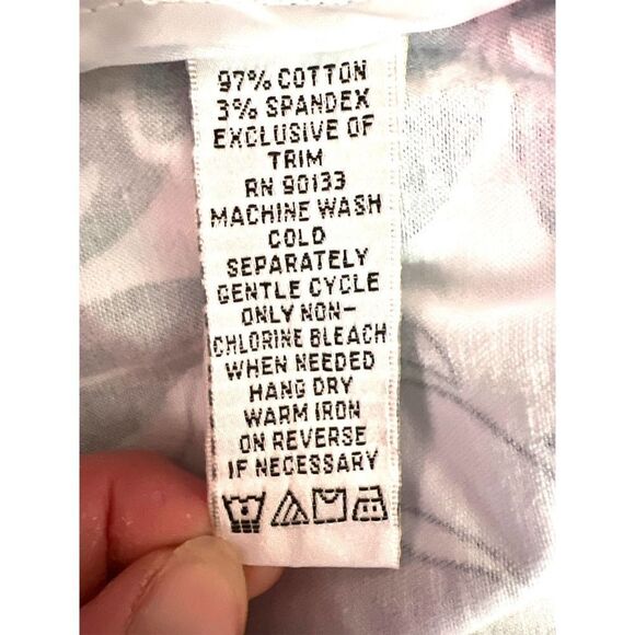 Joan Rivers White Blue Floral Button Down Blazer Jacket Women's Size Medium - Picture 5 of 5